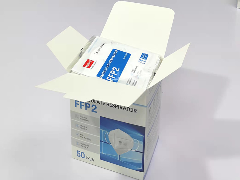 끼워넣기형 성인들 FFP2 미립자 인공 호흡 장치 단일 팩 50 PC / 박스